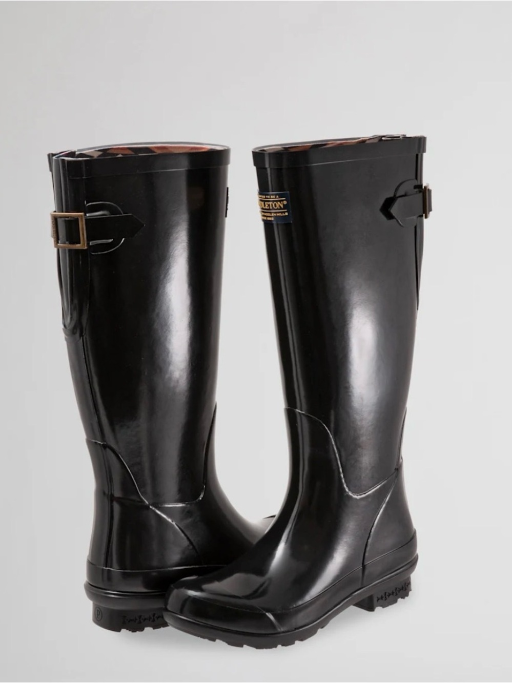 Women's Pendleton Black Gloss Tall Rain Boots